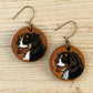 Leather Mountain Dog Earrings