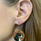 Leather Mountain Dog Earrings