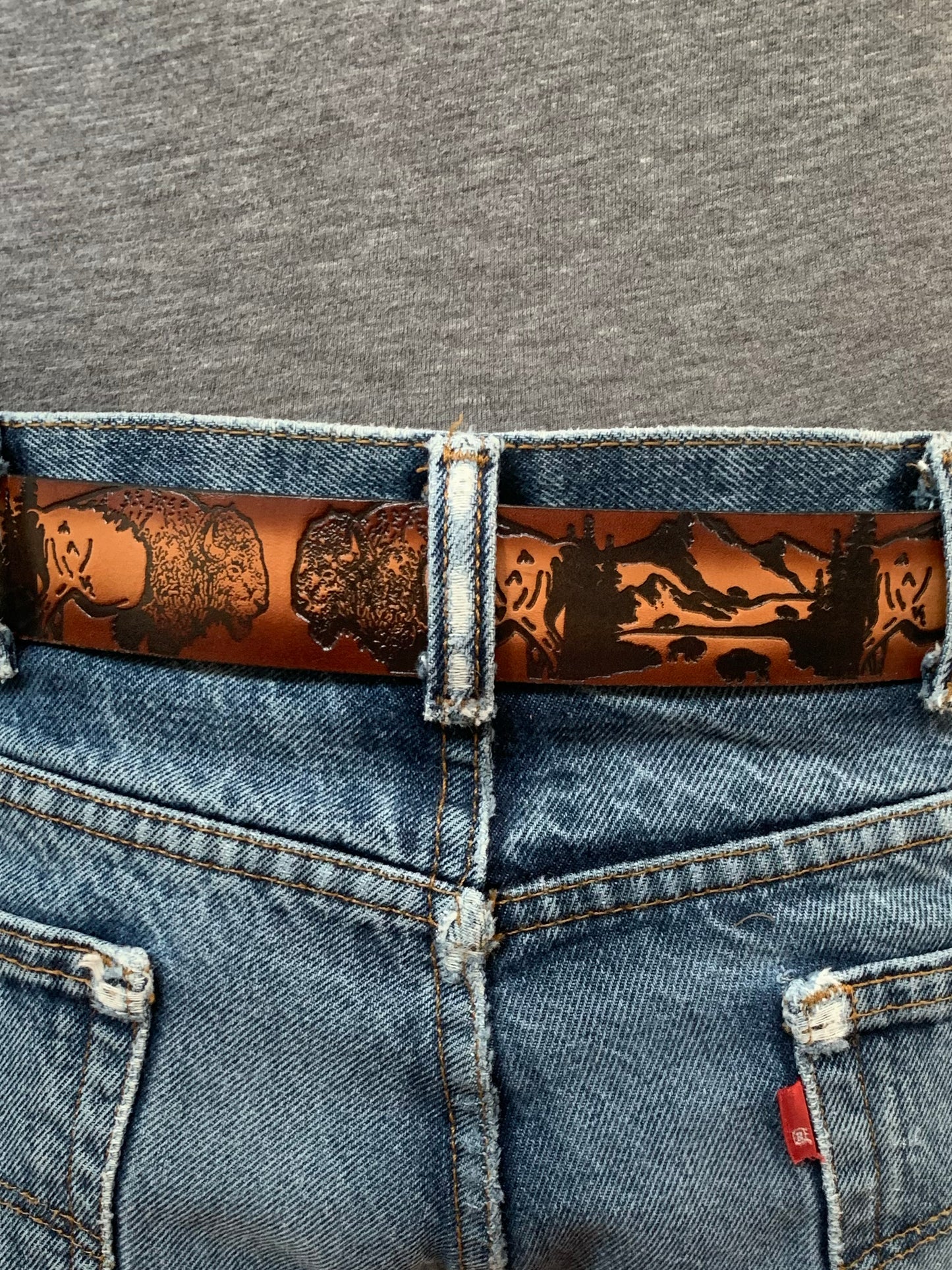 Where the Buffalo Roam Leather Belt