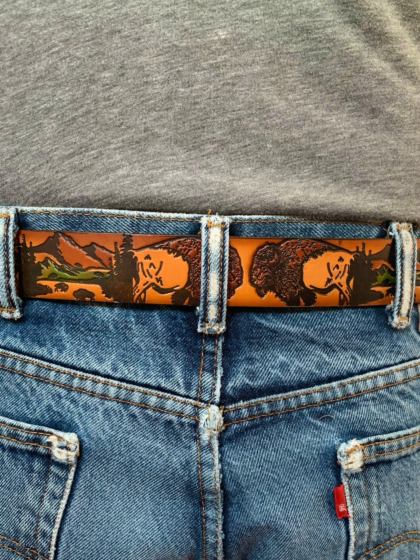 Where the Buffalo Roam Leather Belt